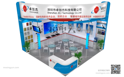 卓創(chuàng)杰科技展覽 展臺模型與圖文設(shè)計的融合之道